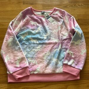 NWT Cozy, soft, fleece unicorn 🦄 sweatshirt - size XL